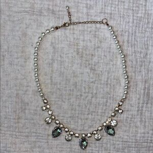 Vintage Elegant Pearl and Crystal Necklace